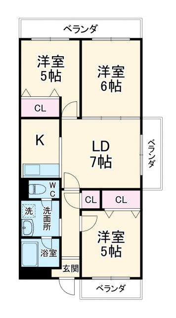 コーポラス上杉の間取り