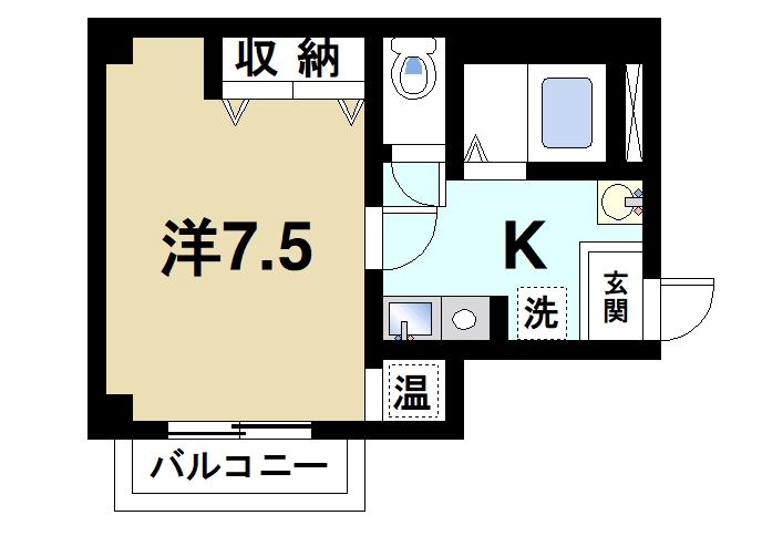 奈良市大豆山町のマンションの間取り