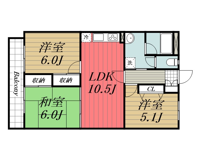 四街道市大日のマンションの間取り