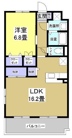 袋井市可睡の杜のマンションの間取り