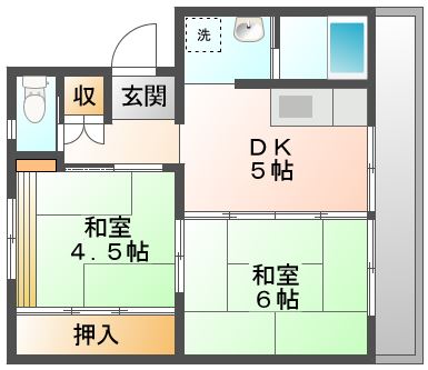 新見市新見のマンションの間取り