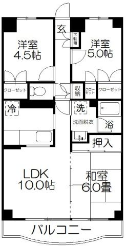 さいたま市北区宮原町のマンションの間取り