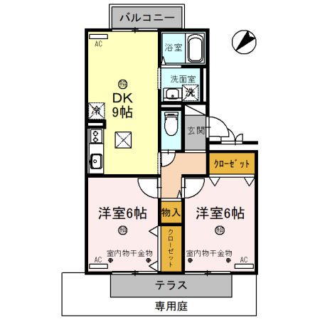 【甲賀市水口町貴生川のアパートの間取り】