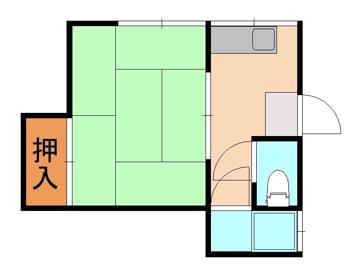 福岡市東区香椎駅東のアパートの間取り