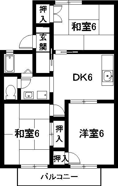 ファミールサーティーンセブンＡの間取り