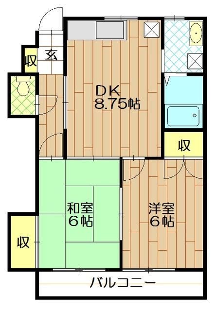 坂戸市大字厚川のアパートの間取り