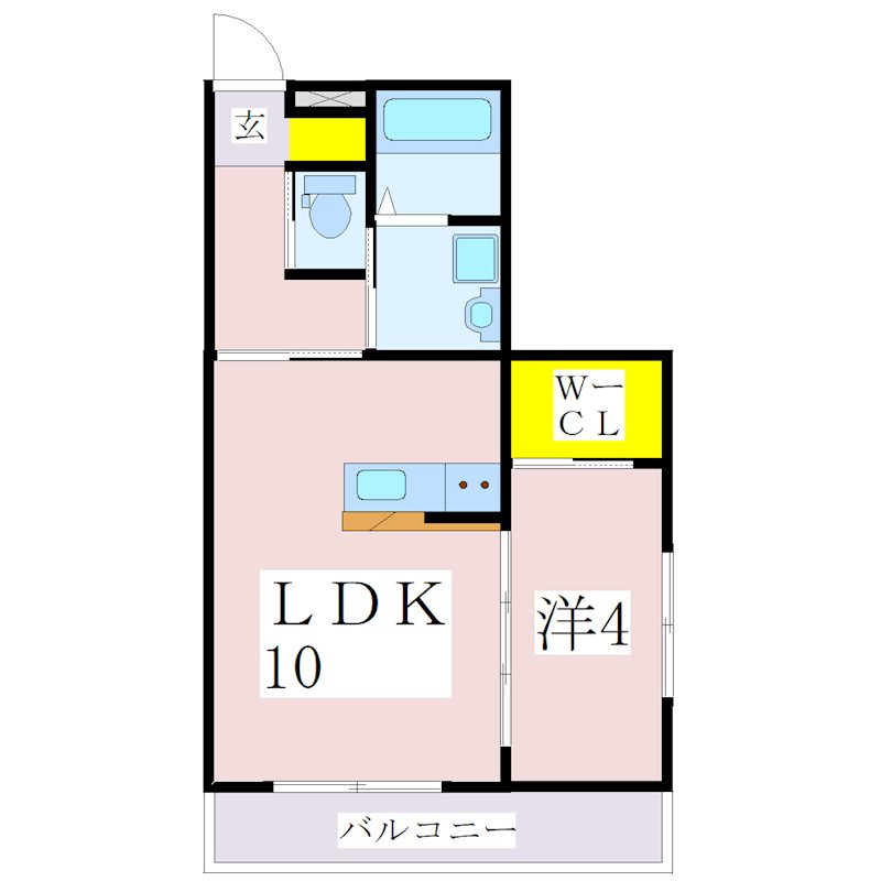 鹿児島市小松原のマンションの間取り