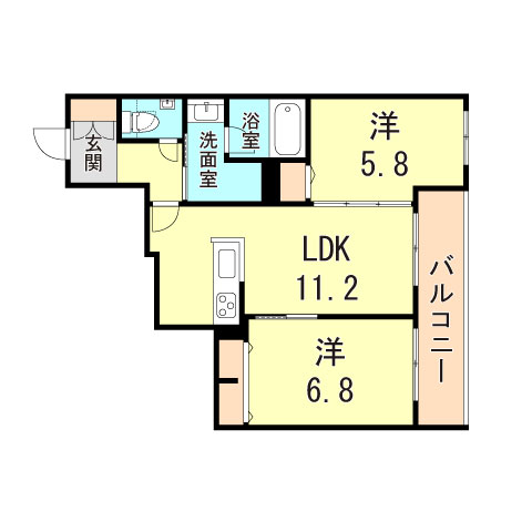 明石市天文町のマンションの間取り