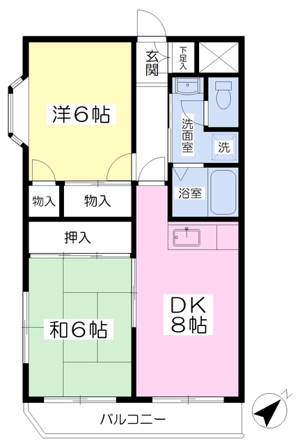 フラットハピネスの間取り