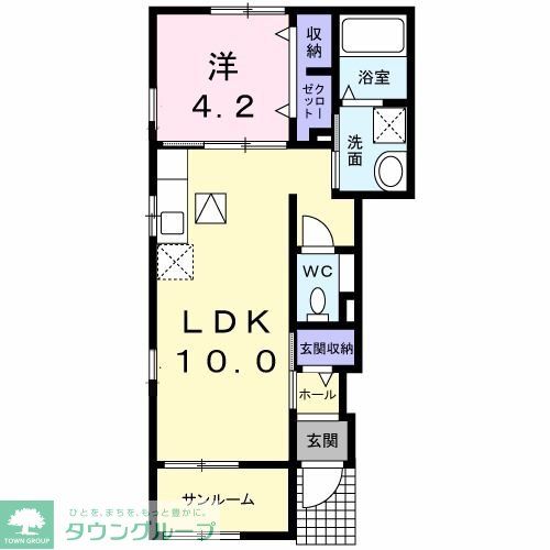 さいたま市岩槻区仲町のアパートの間取り