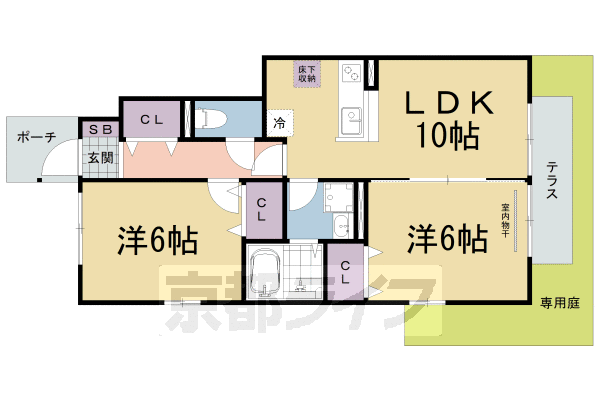 大津市坂本のアパートの間取り