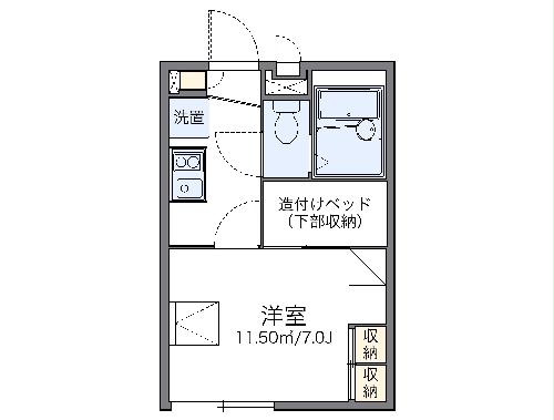 レオパレス小郡インターの間取り