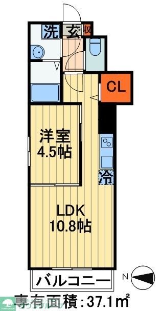 千葉市中央区院内のマンションの間取り