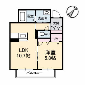 シャーメゾン　ベルクムントの間取り