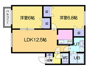 フォレパルクＣの間取り