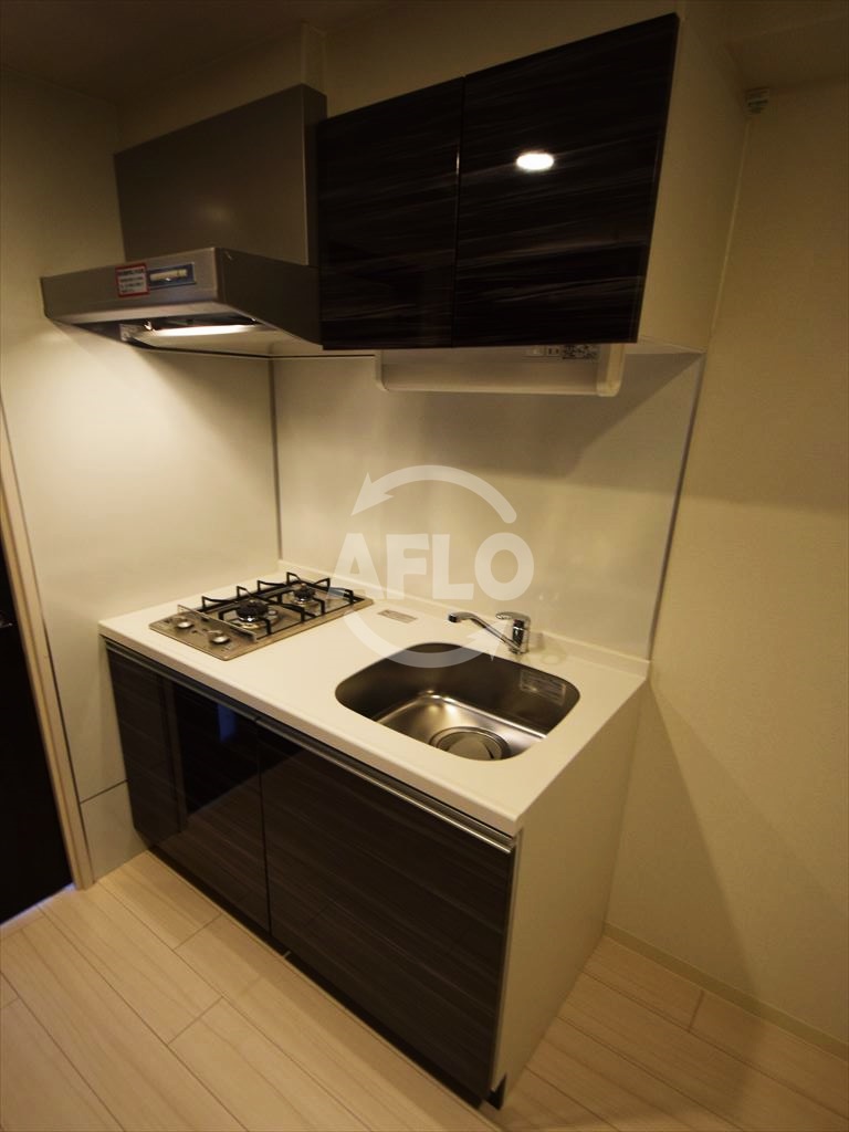 キッチン　ジアコスモ大阪城南II　2口ガスシステムキッチン