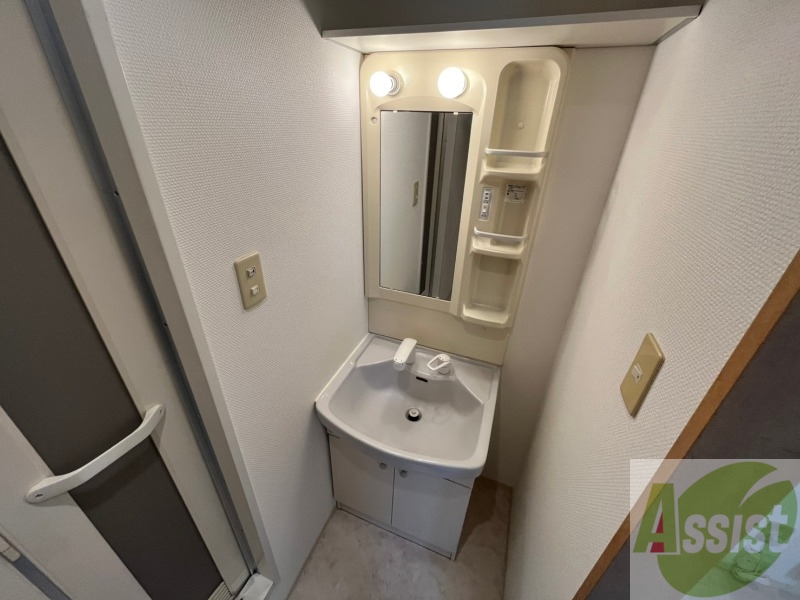 洗面設備　シャンプードレッサー。身支度はここでばっちりですね。