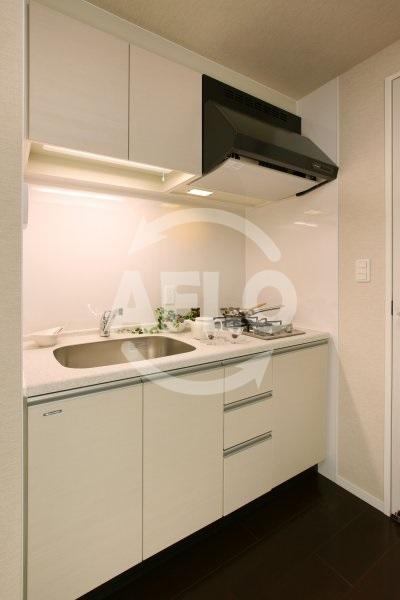 キッチン　パークアクシスうつぼ公園　2口ガスシステムキッチン