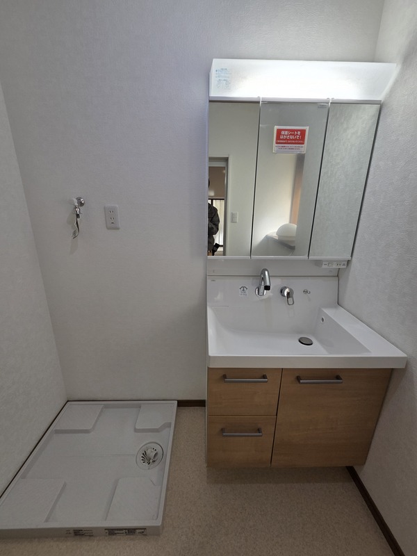 洗面設備　水周り新規交換！