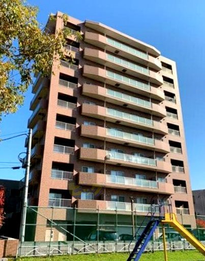 建物外観　経済的な都市ガス採用の高層２ＬＤＫマンションです♪