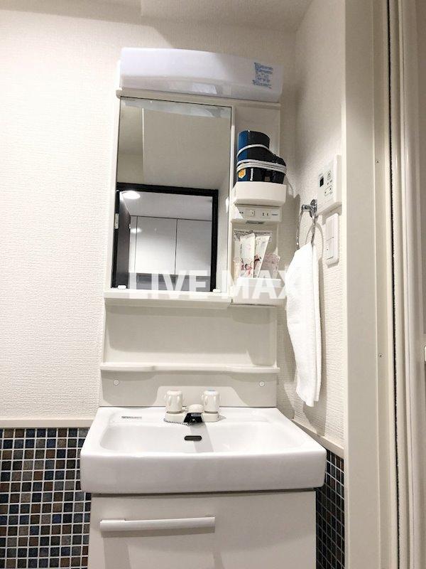 洗面設備　※モデルルームの写真ですので、実際に家具家電等は付きません