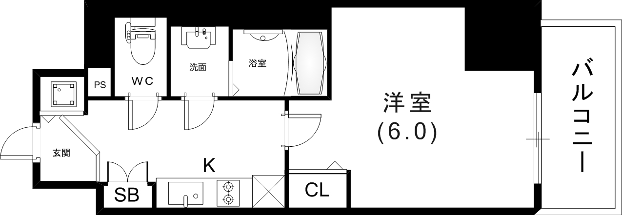 プレサンス三宮エレガンシアの間取り写真