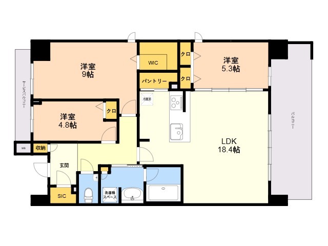 S-RESIDENCE百道aureateの間取り写真