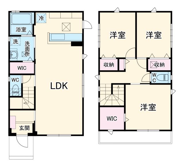吹田市津雲台6丁目一戸建の間取り写真