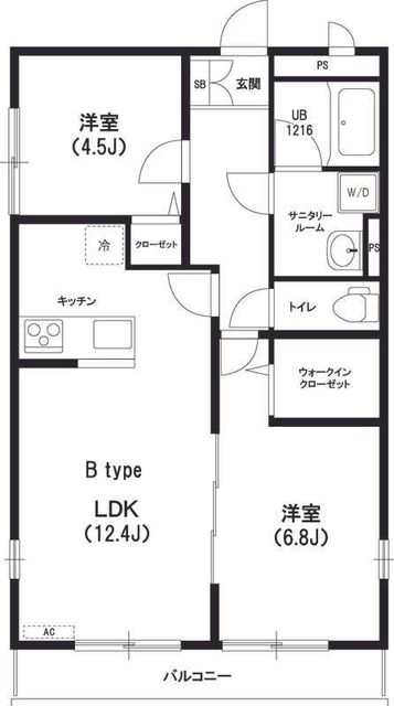 2LDK Apartment in Funabashi, Chiba — photo 2 of 3