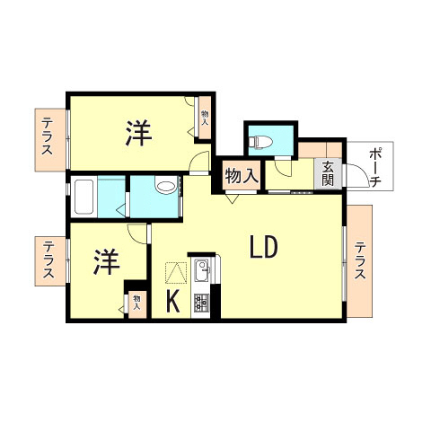 オリゼー芦屋西Dの間取り写真