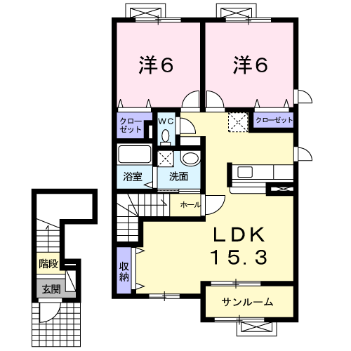 サンパティークKIIの間取り