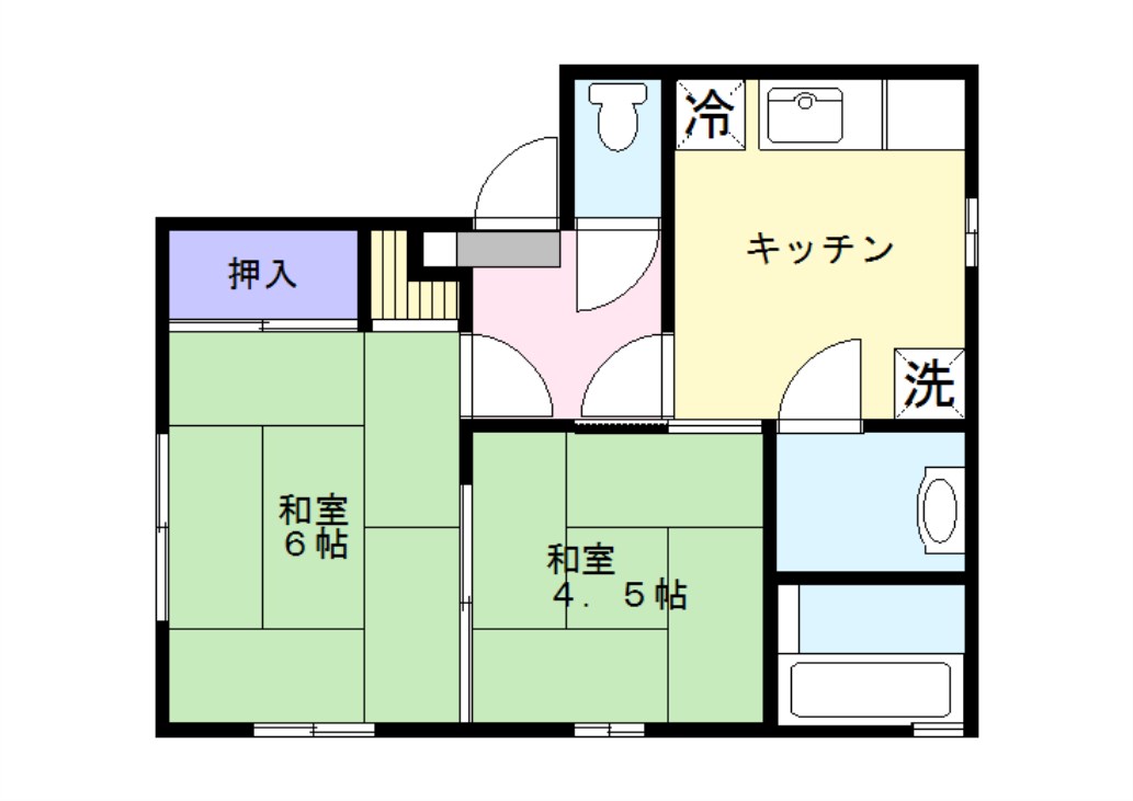 さいたま市浦和区本太のアパートの間取り