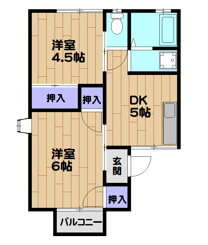 パレーシャルエルA棟の間取り