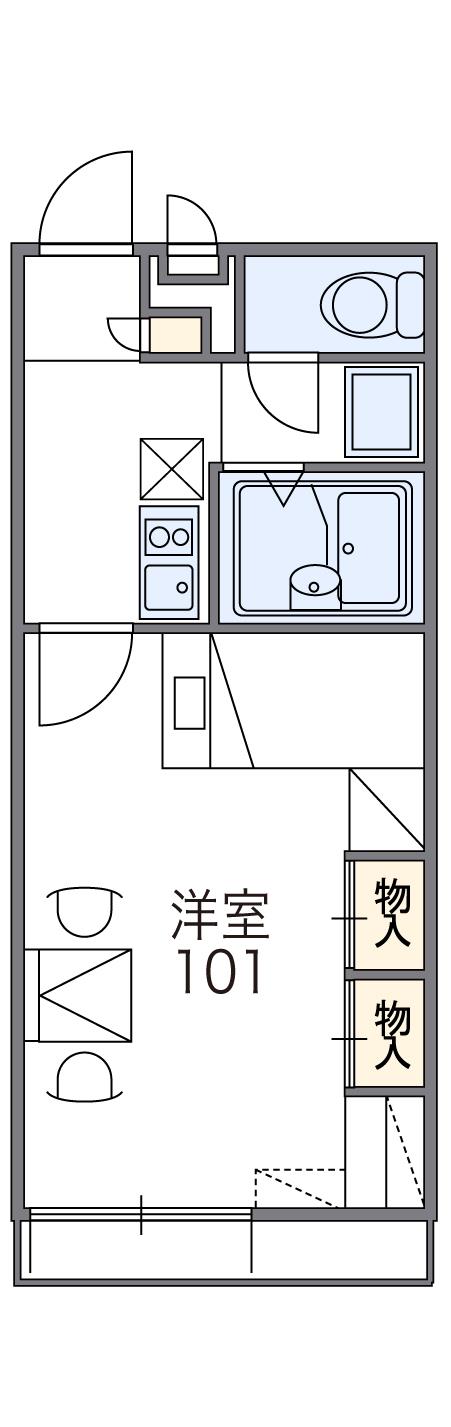 レオパレスサンライズ松陽の間取り