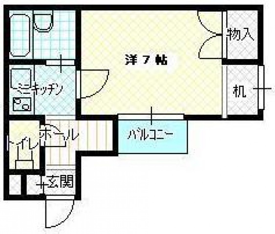 広島市安佐南区安東のアパートの間取り