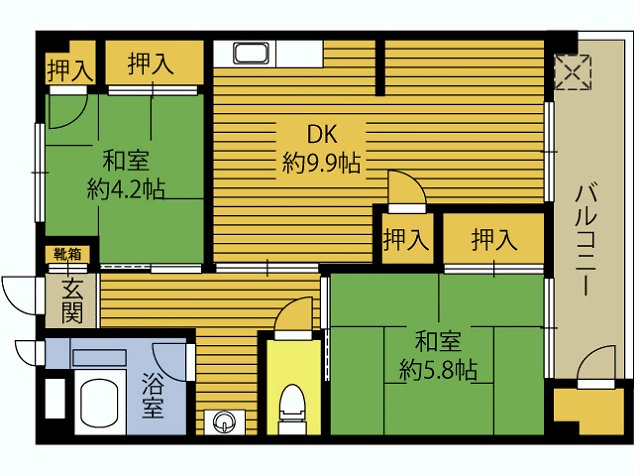 プレステージ大分の間取り