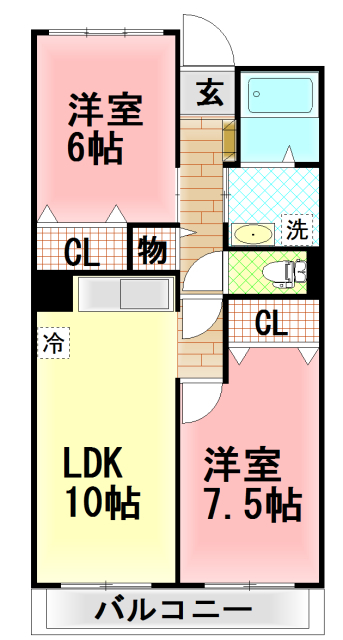 オンフルールながさわの間取り