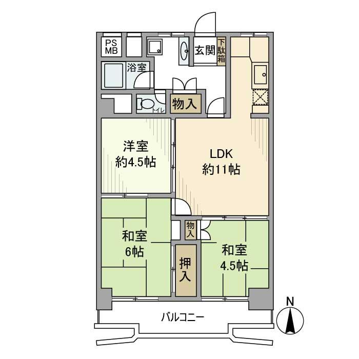 メゾンドール代々木の間取り