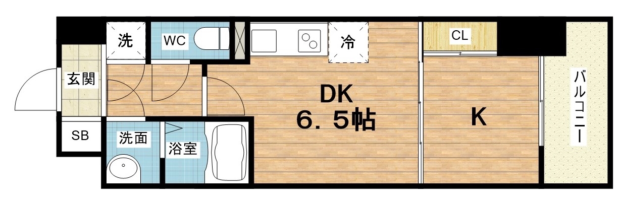 アドバンス難波ラシュレの間取り