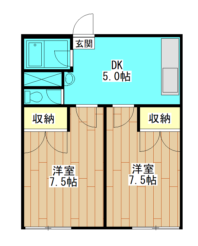 橋本スカイコーポの間取り