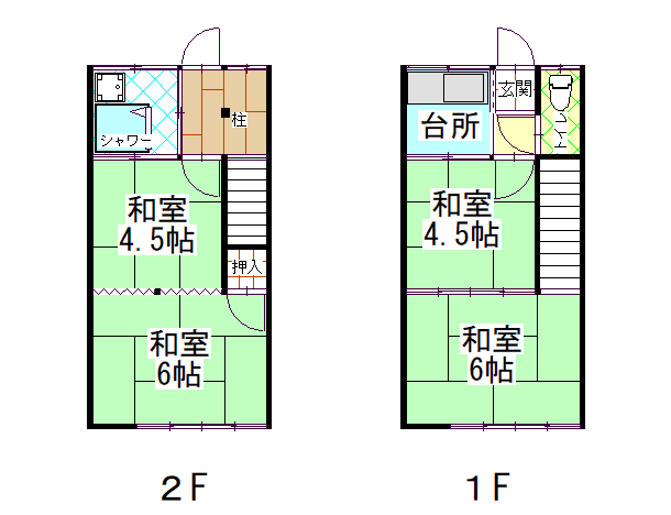 日の出荘の間取り