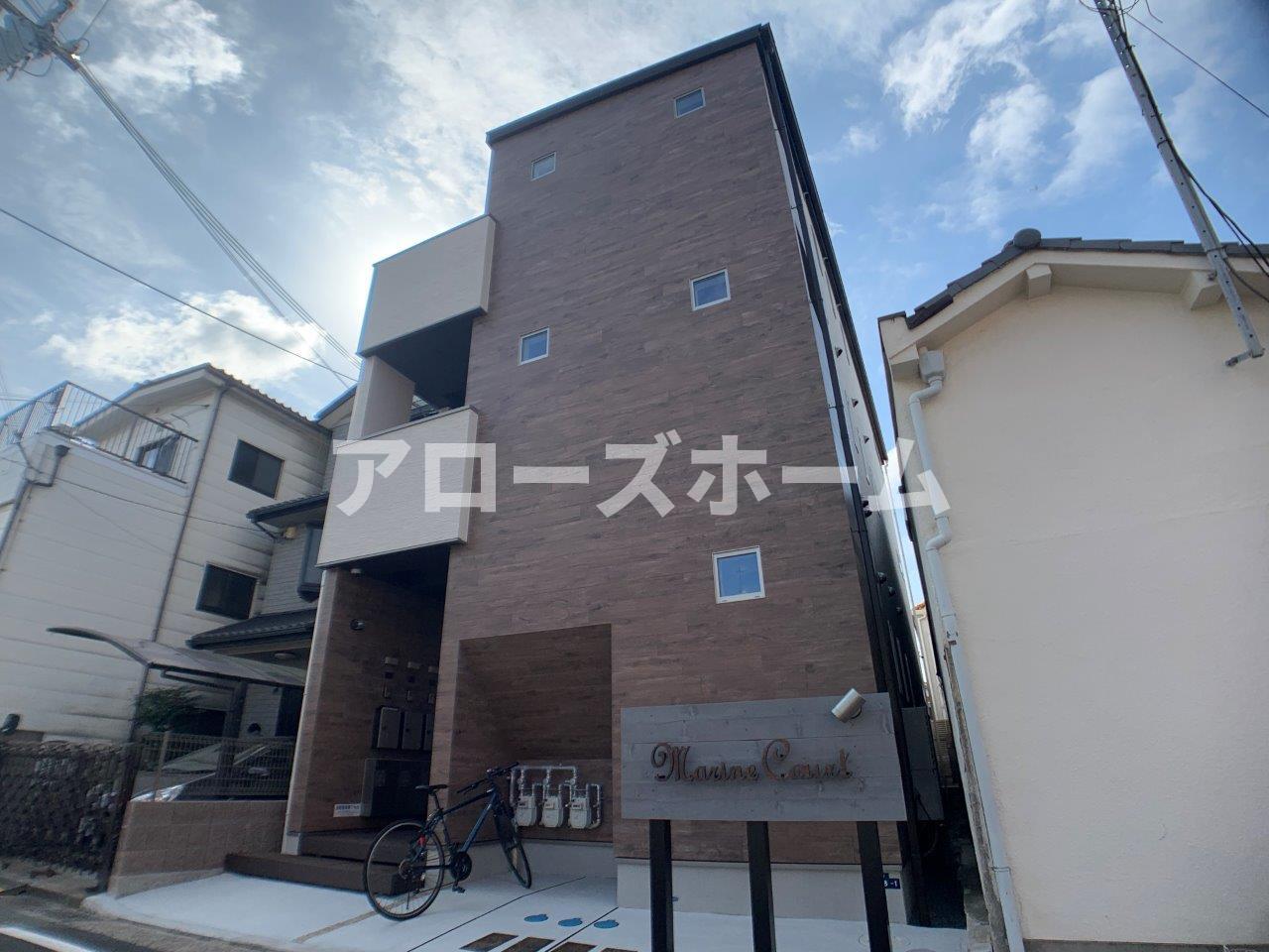 【神戸市垂水区清水通のアパートの建物外観】