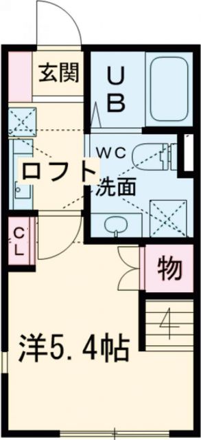 八王子市大塚のアパートの間取り