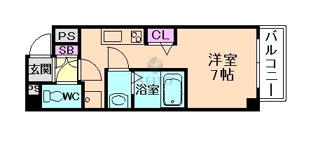 大阪市西淀川区柏里のマンションの間取り