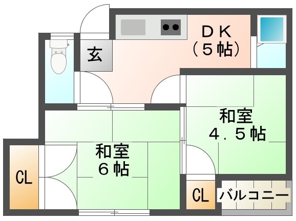 荒木マンションの間取り