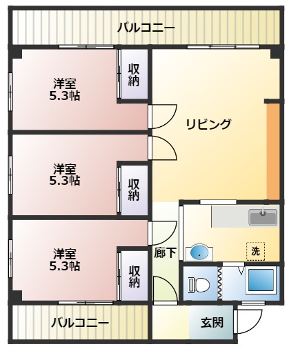 清見台コーポの間取り