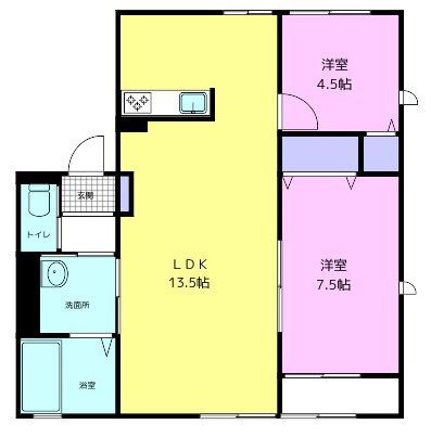 有田市宮崎町のアパートの間取り