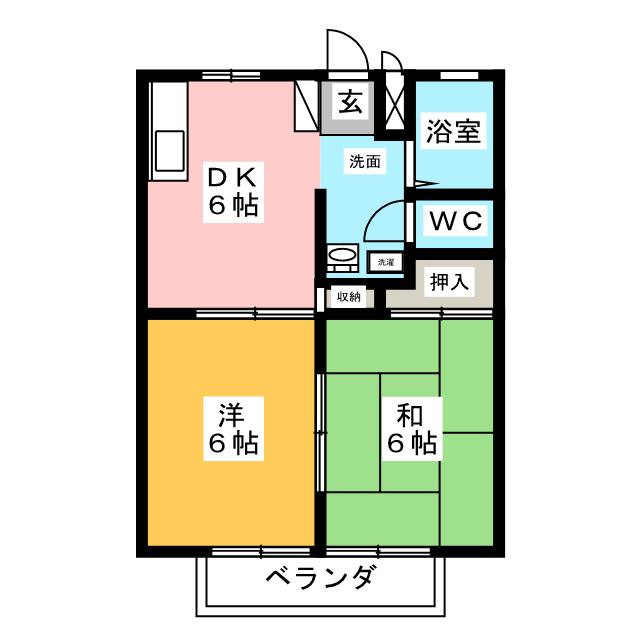 サンシティ倉林Ｂの間取り