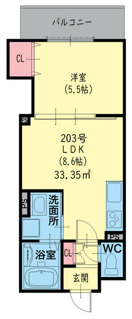 寝屋川市日之出町のアパートの間取り