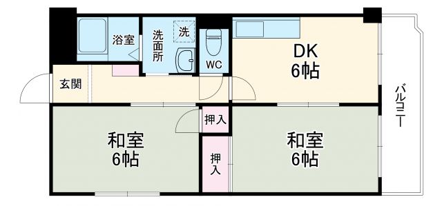 京都市下京区西七条南月読町のマンションの間取り